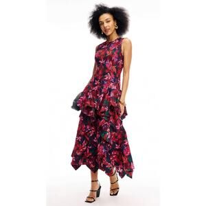 Ulla Johnson Pink Floral Mural Dress